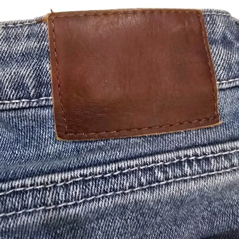 Ashley Mason Premium Flare Jeans Womens 7/28 Two Tone Contrast Panel Y2K Denim